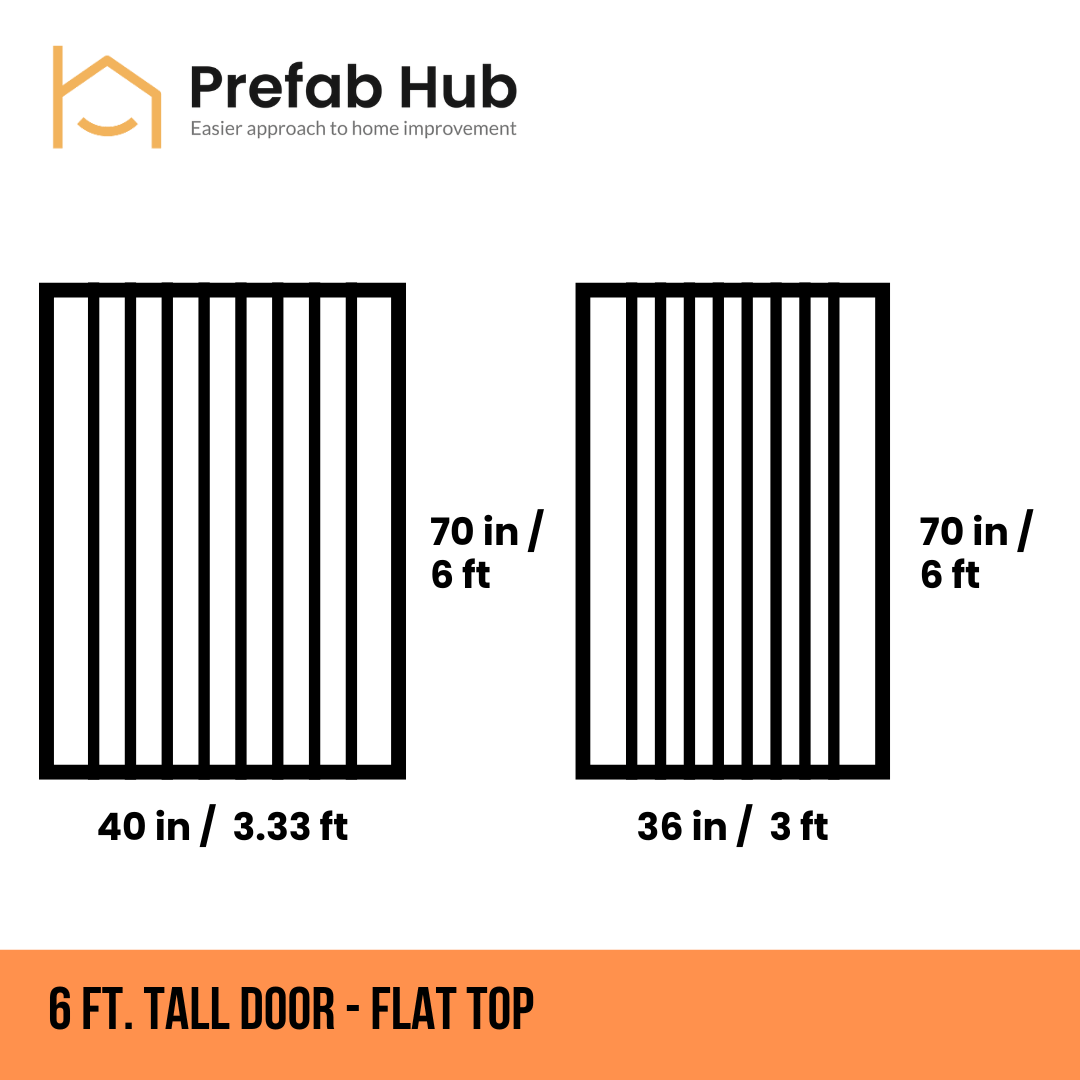 Gates & Door - 6ft Tall Door Flat Top
