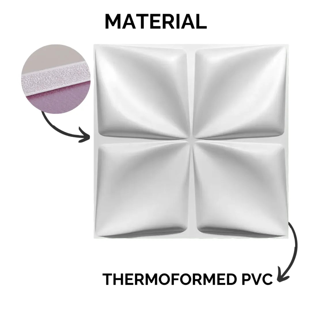 3D PVC Wall Panel - Flower Design