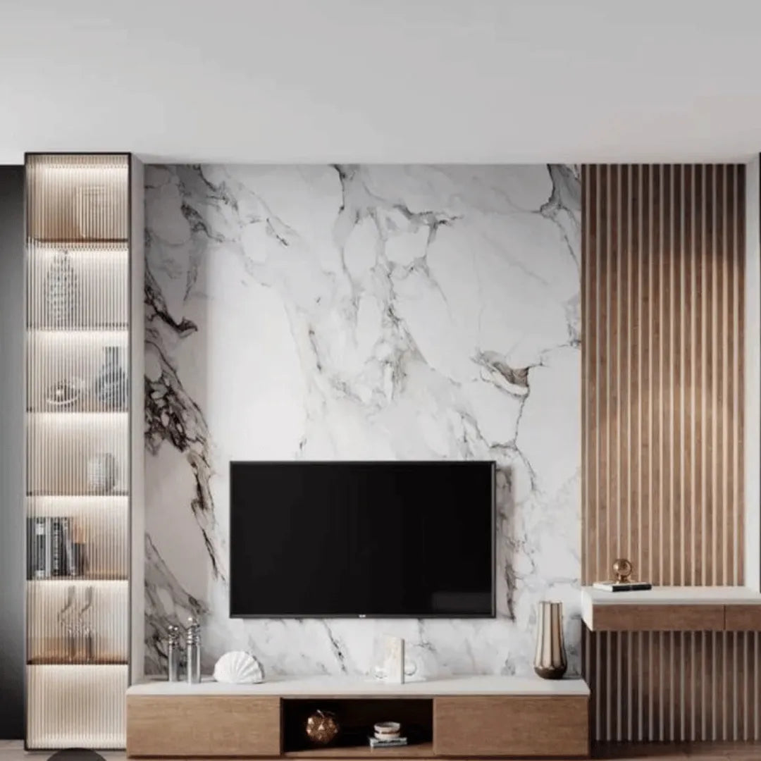 PVC Marble Sheet Panels - White Carrara