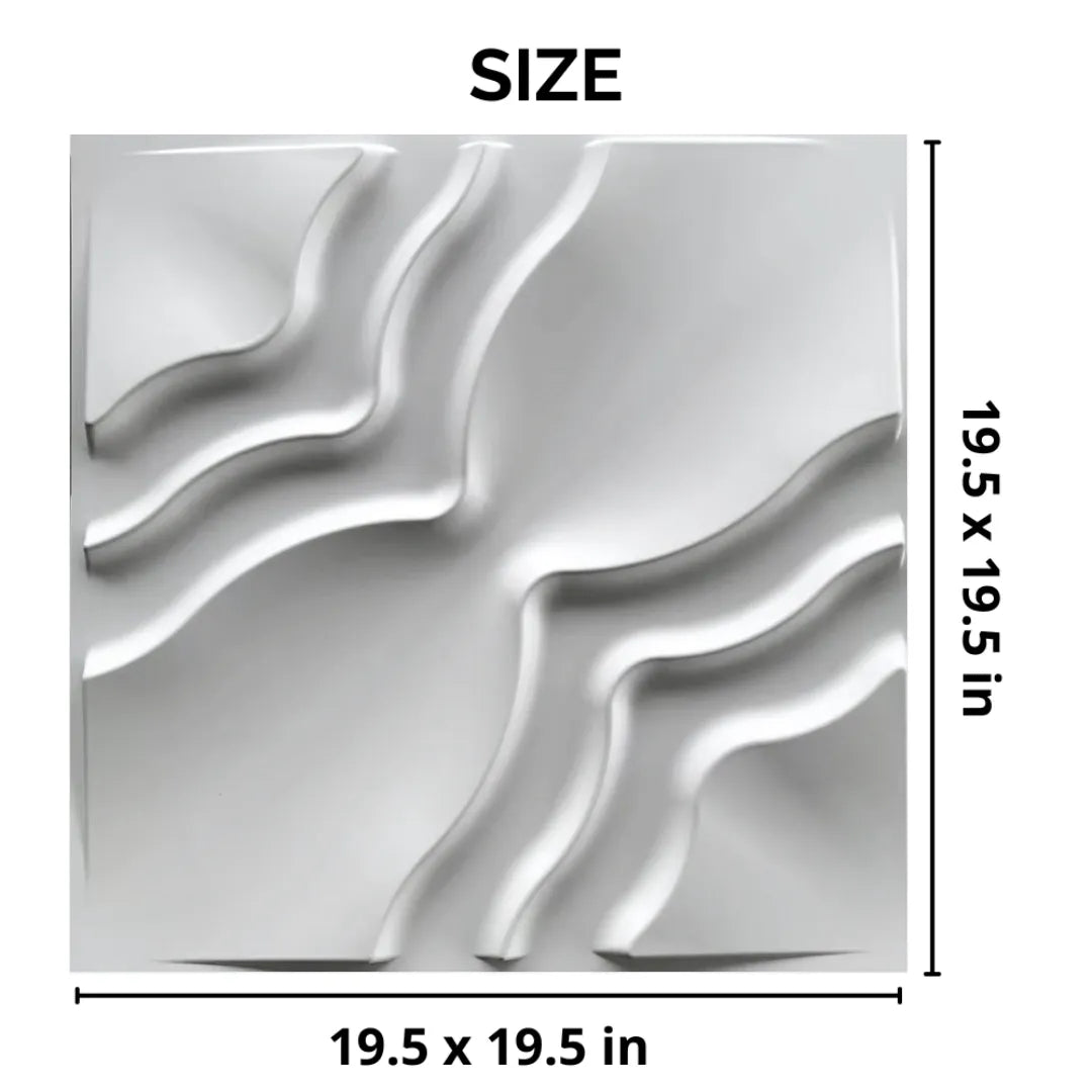 3D PVC Wall Panel - Waves Design
