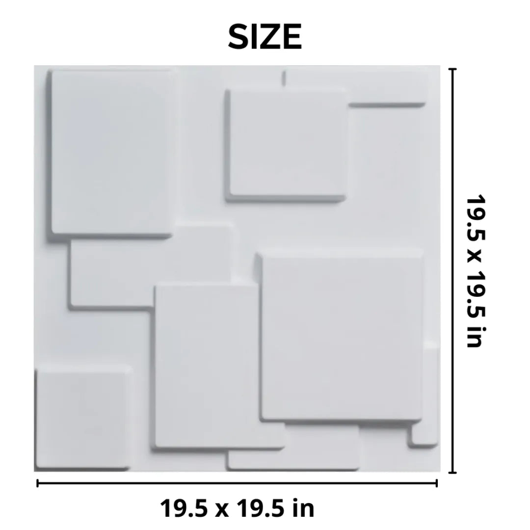 3D PVC Wall Panel - Square Design