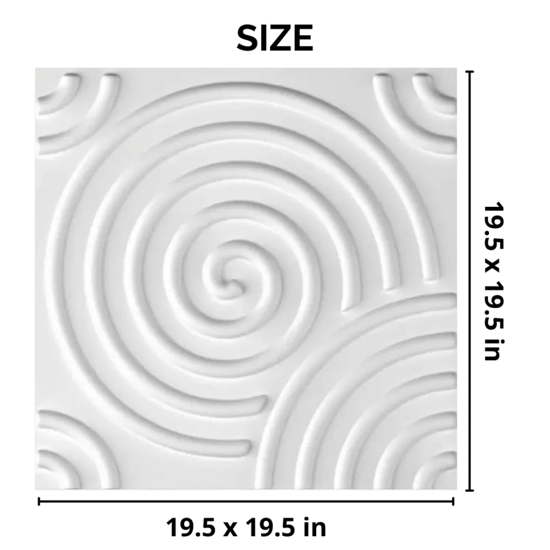 3D PVC Wall Panel - Spiral Design