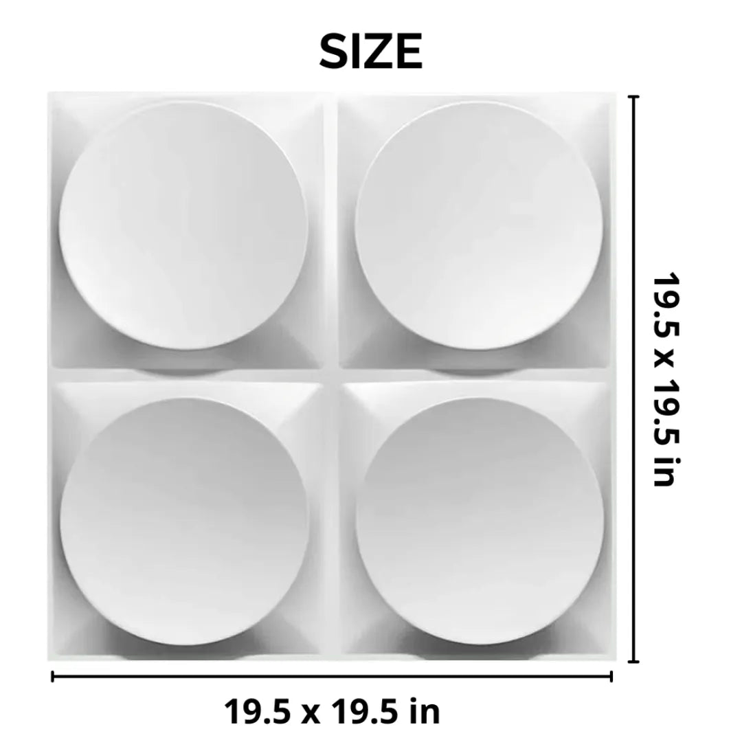 3D PVC Wall Panel - Circle Design