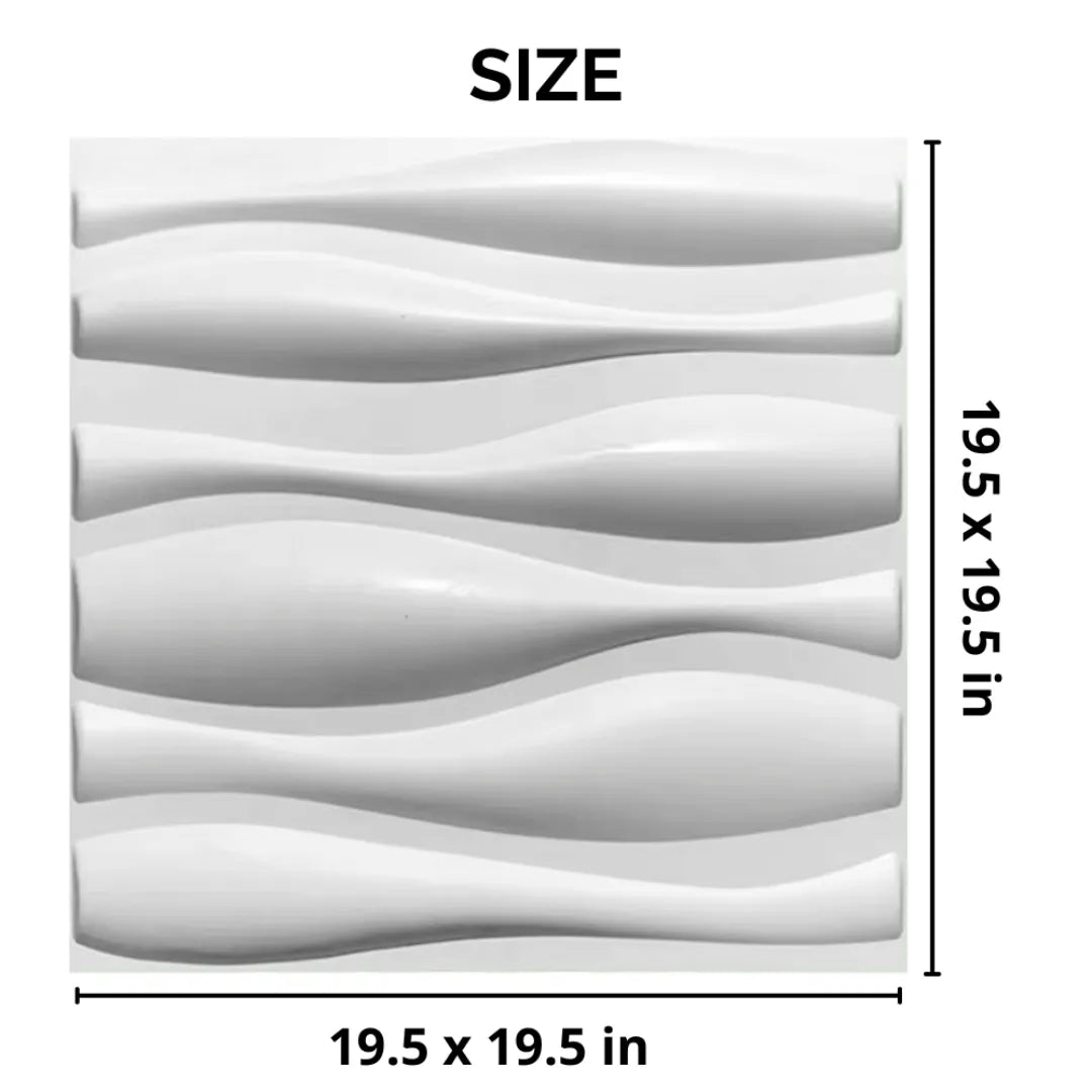 3D PVC Wall Panel - Stream Design