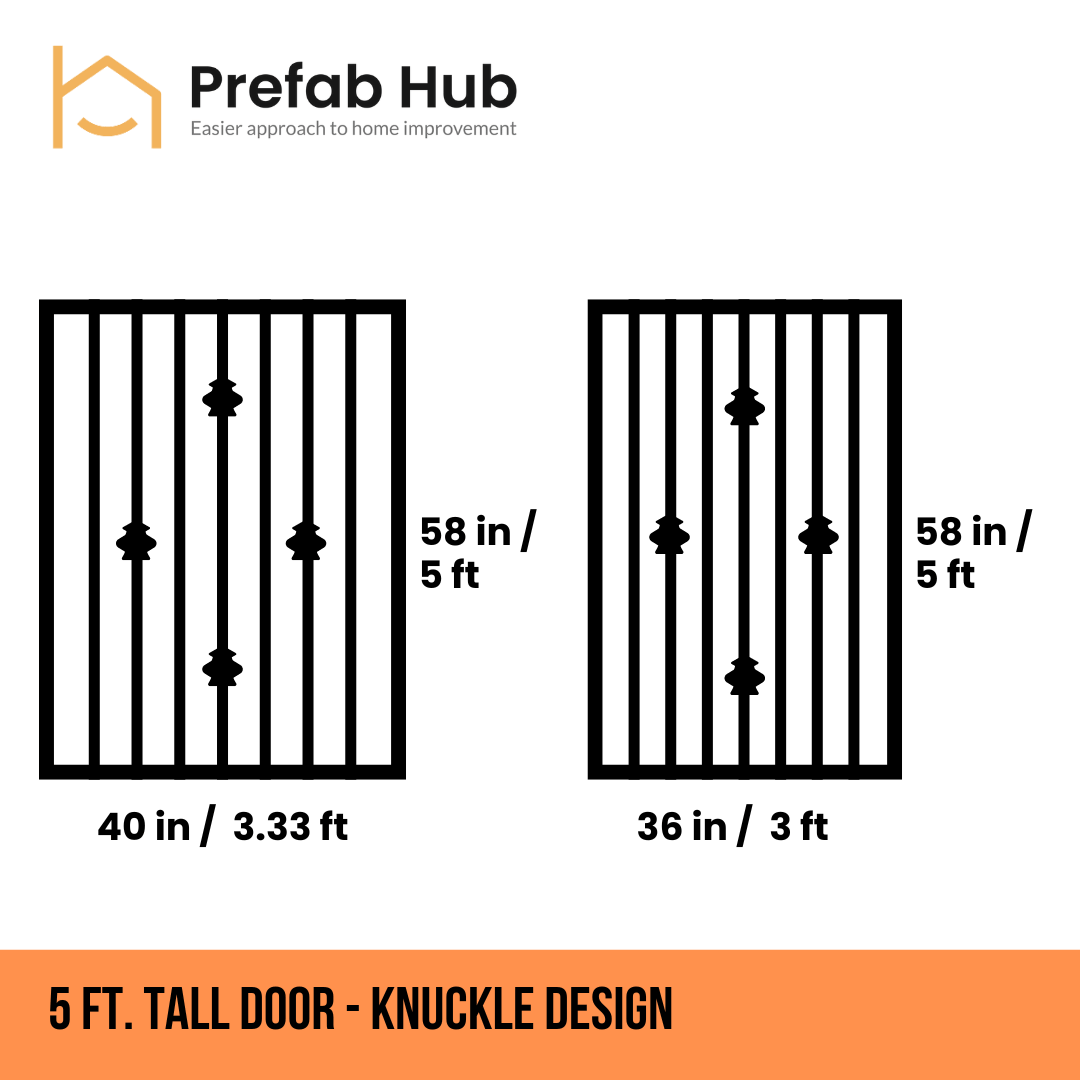 Gate & Door - 5ft Tall Door Knuckle Design