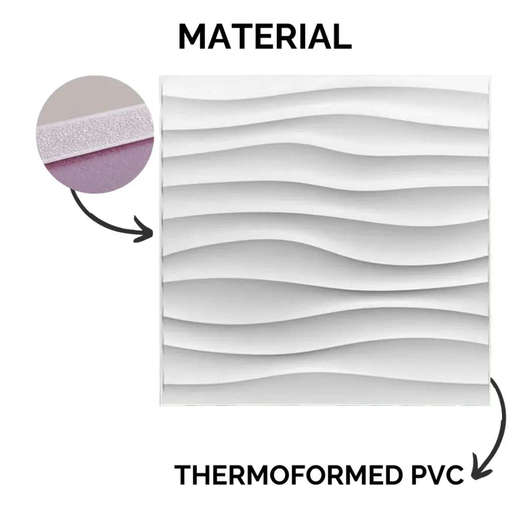 3D PVC Wall Panel - Sand Design