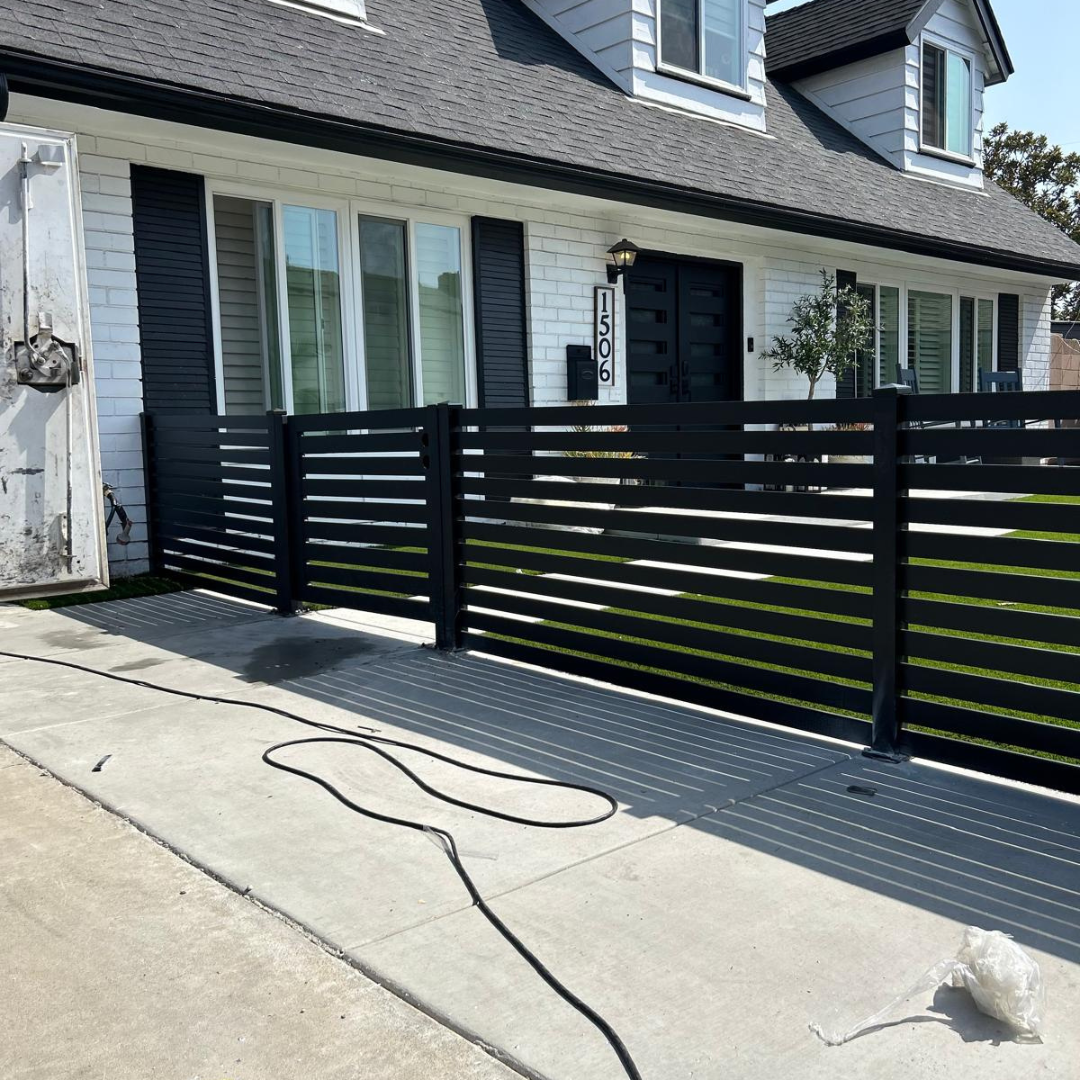Aluminum Slat Fence Panel Galvanized & Powder Coated - 6 ft x 6 ft panel