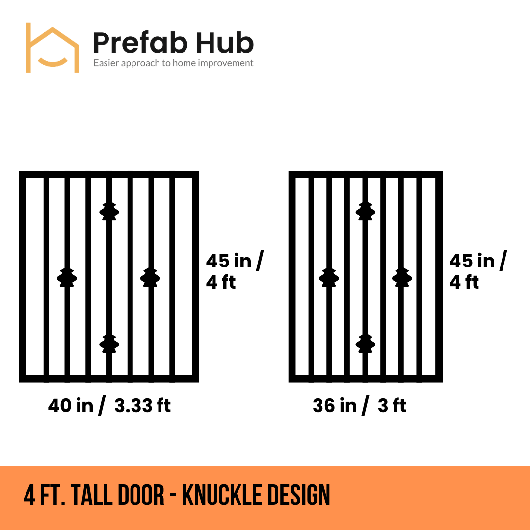 Gate & Door - 4ft Tall Door Knuckle Design