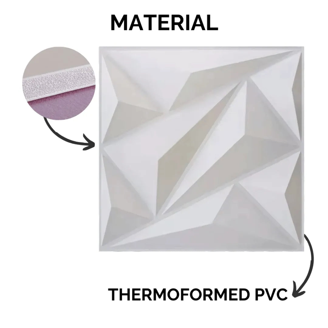 3D PVC Wall Panel - Crystal Design