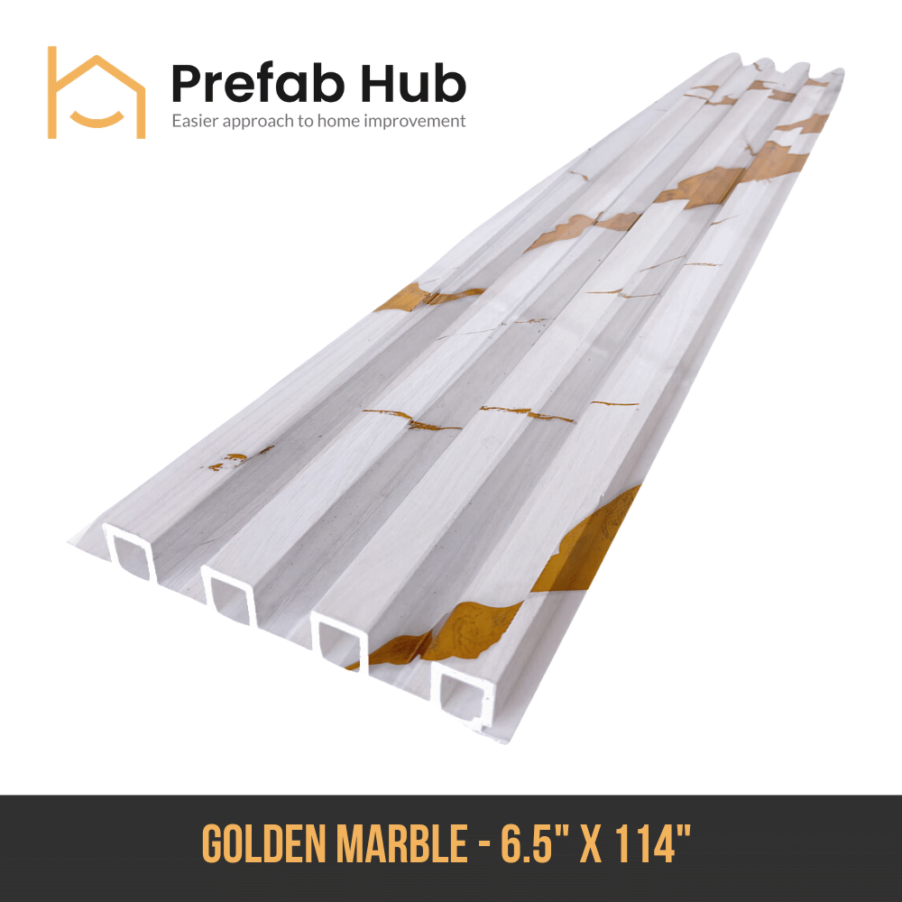 WPC Slat Wall Panel - Golden Marble