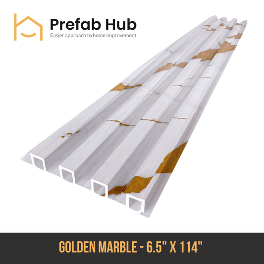 WPC Slat Wall Panel - Golden Marble
