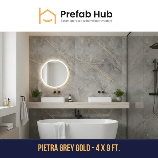 PVC Marble Sheet Panels - Pietra Grey Gold