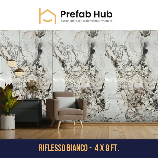 PVC Marble Sheet Panels - Riflesso Bianco