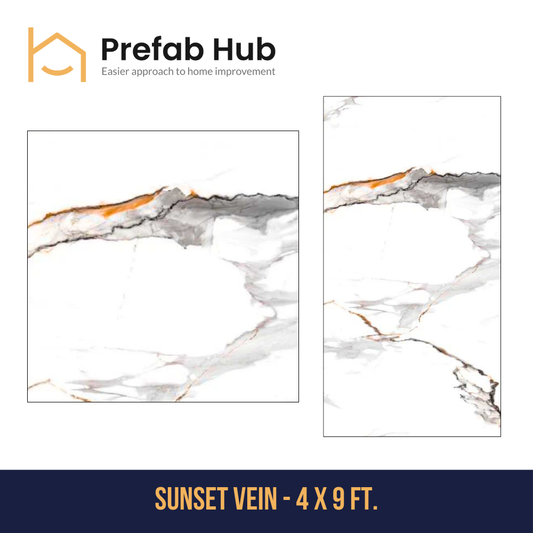 PVC Marble Sheet Panels - Sunset Vein