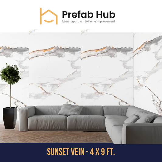 PVC Marble Sheet Panels - Sunset Vein