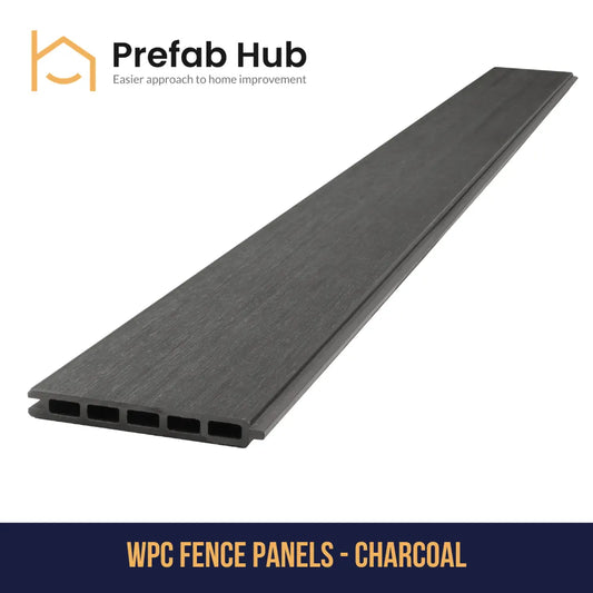 WPC Composite Fence Panel - Charcoal | Prefab Hub