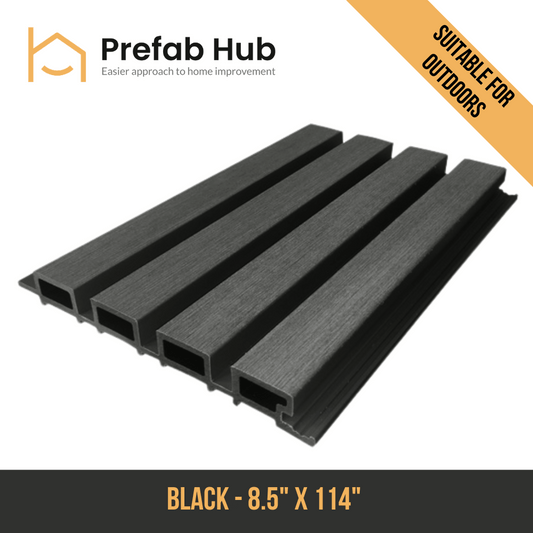 WPC Exterior Slat Wall Panel - Black