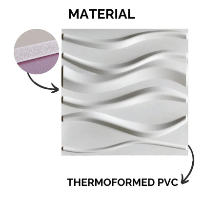 3D PVC Wall Panel - Wires Design