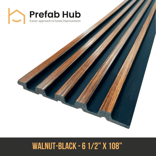 PS Slat Wall Panel - Walnut-Black