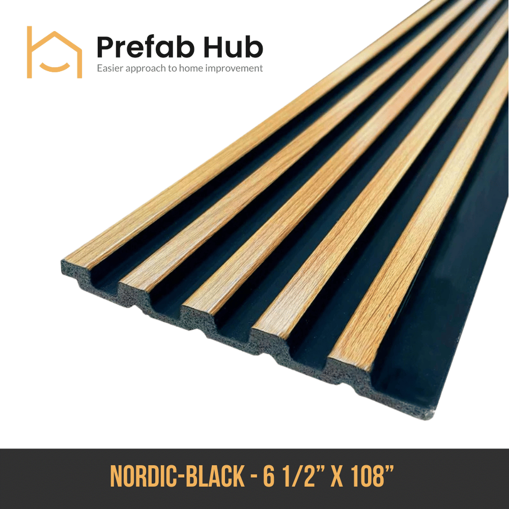 PS Slat Wall Panel - Nordic-Black