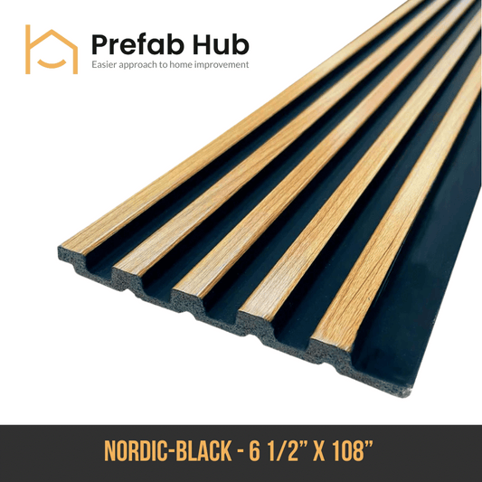 PS Slat Wall Panel - Nordic-Black