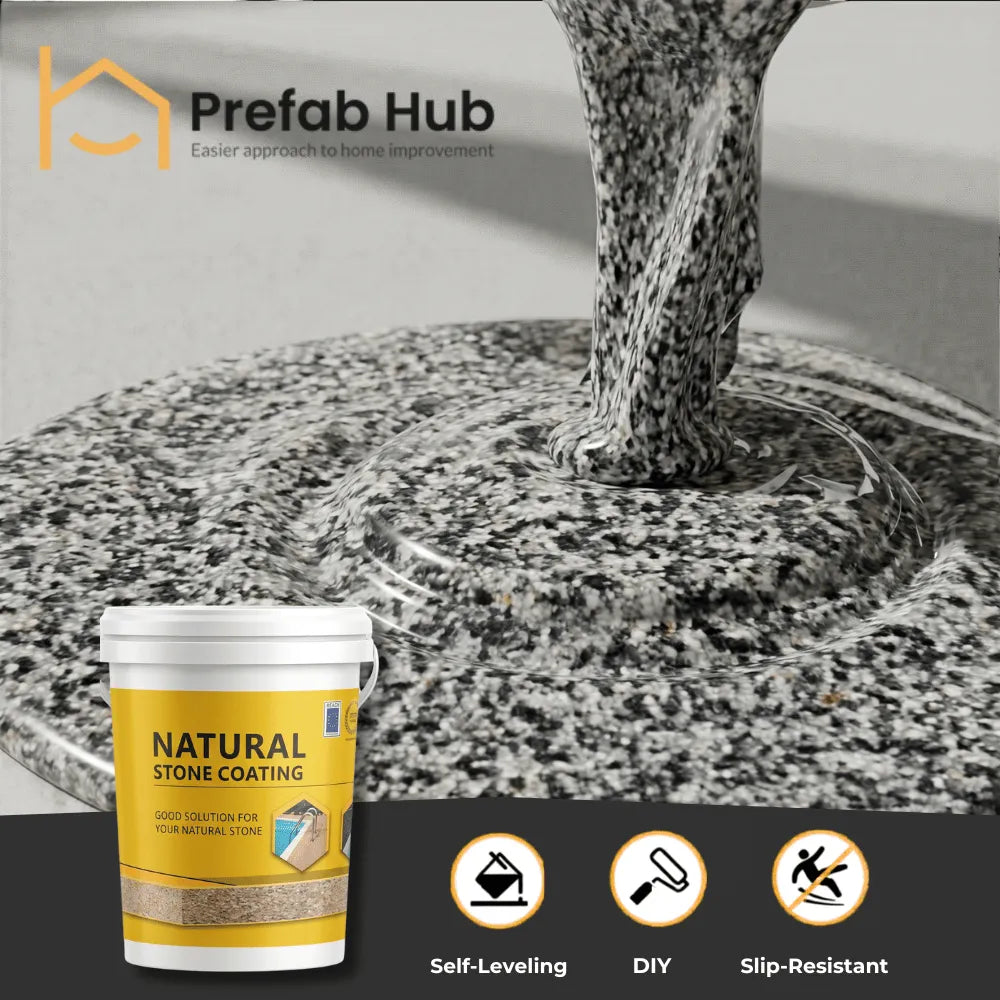 Natural Stone Coating No. 12 | Dark Granite Style Decorative Finish