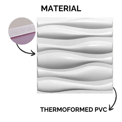 3D PVC Wall Panel - Stream Design