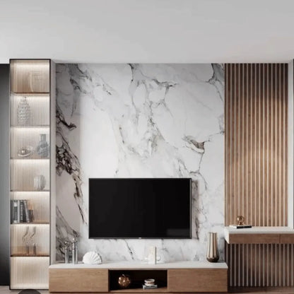 PVC Marble Sheet Panels - White Carrara