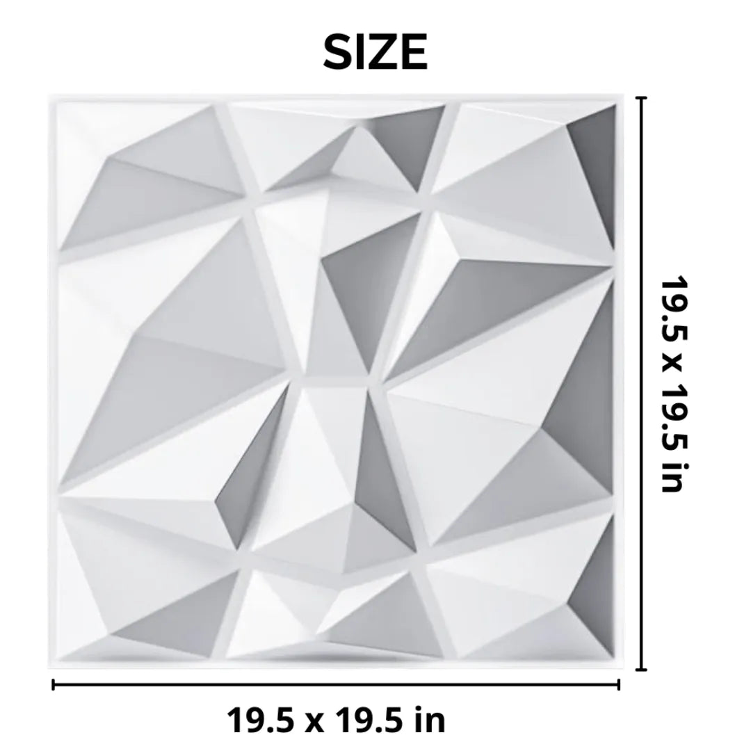 3D PVC Wall Panel - Diamond Design