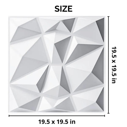 3D PVC Wall Panel - Diamond Design
