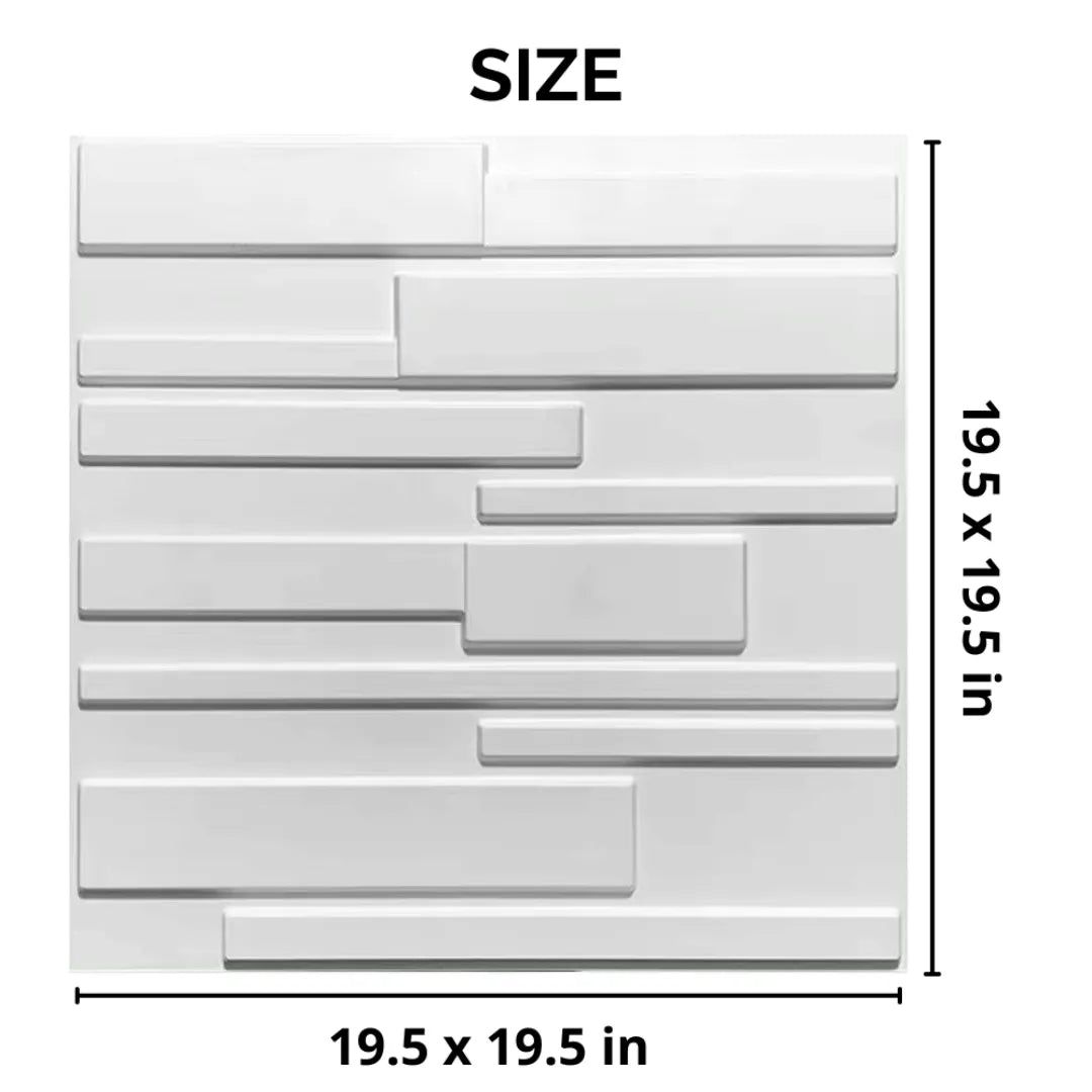 3D PVC Wall Panel - Layered Stone Design