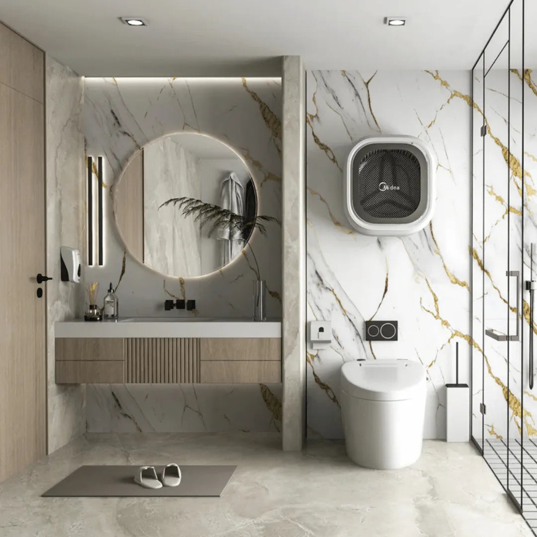 PVC Marble Sheet Panels - Golden Veins