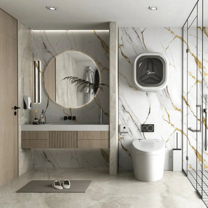 PVC Marble Sheet Panels - Golden Veins