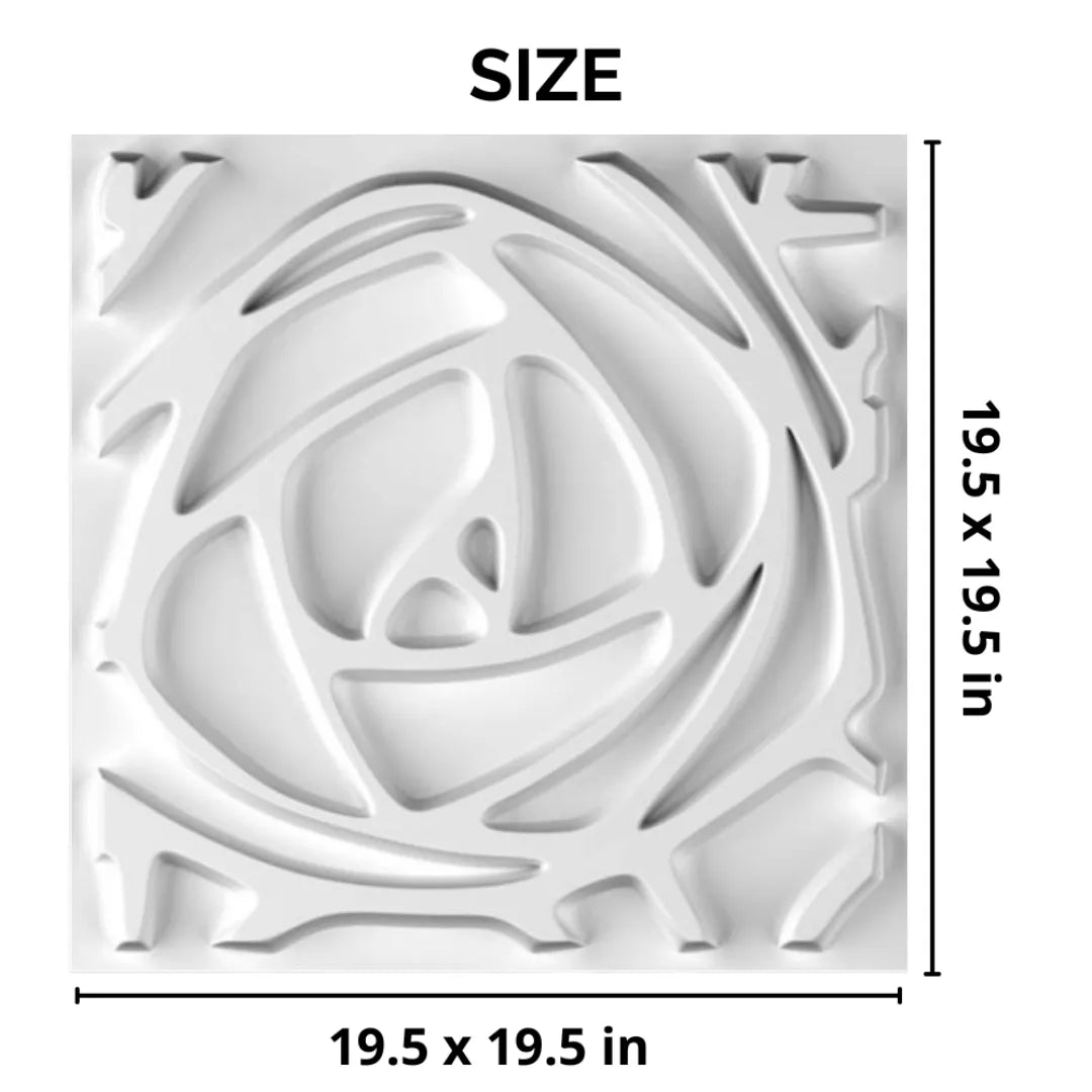 3D PVC Wall Panel - Rose Design