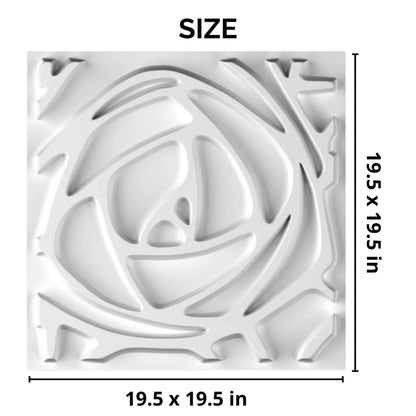 3D PVC Wall Panel - Rose Design