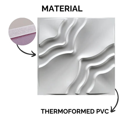 3D PVC Wall Panel - Waves Design