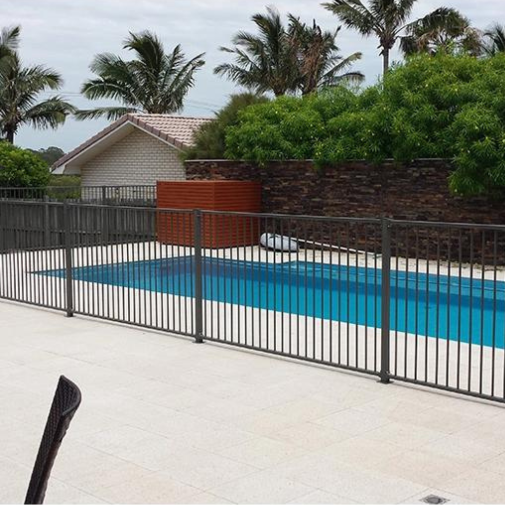 4 ft. Heavy Wrought Iron Fence Galvanized & Powder Coated 4 ft x 8 ft panel (Flat Top)