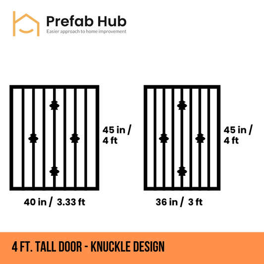 Gate & Door - 4ft Tall Door Knuckle Design