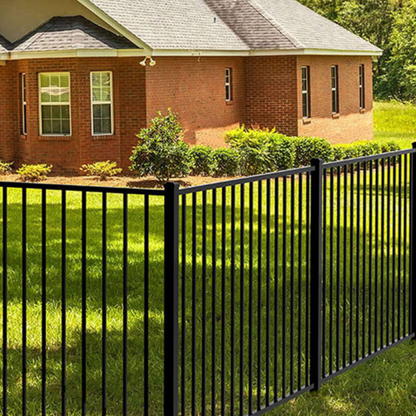 4 ft. Heavy Wrought Iron Fence Galvanized & Powder Coated 4 ft x 8 ft panel (Flat Top)