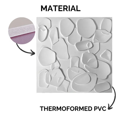 3D PVC Wall Panel - Pebbles Design