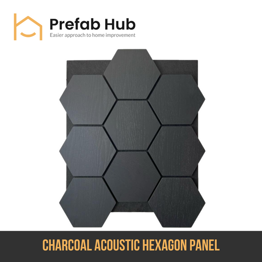 Acoustic Hexagon Wall Panel - Charcoal
