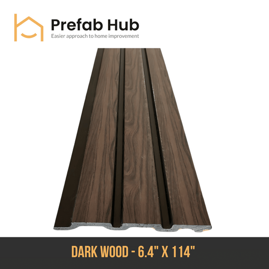 PS Slat Wall Panel - Dark Wood