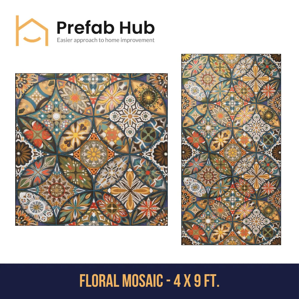PVC Decorative Wall Panels - Floral Mosaic