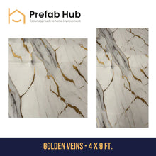 PVC Marble Sheet Panels - Golden Veins