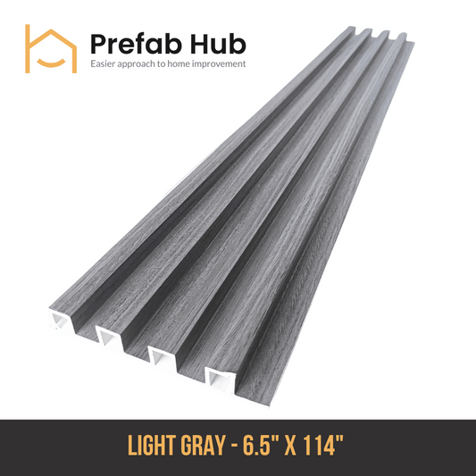WPC Slat Wall Panel - Light Grey