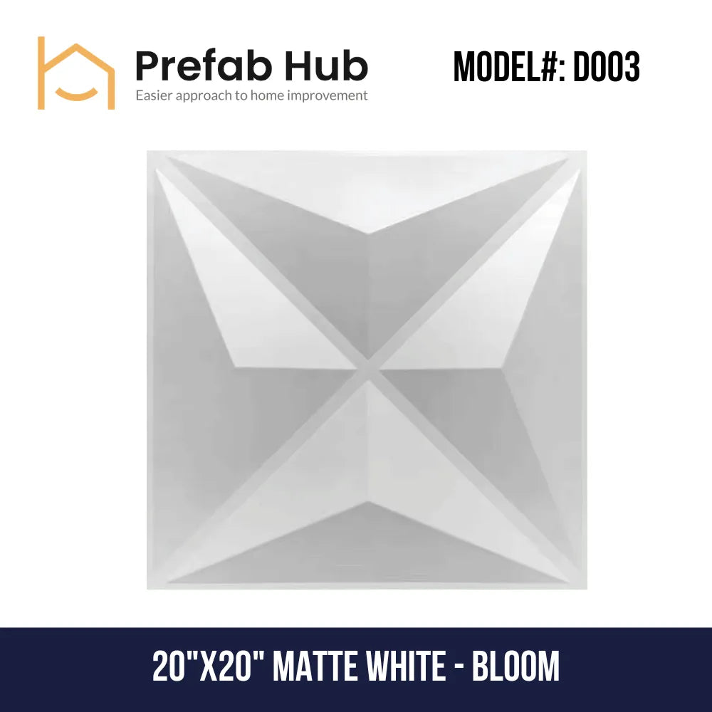Pvc Bloom 3D PVC Wall Panel - Bloom Design – Prefab Hub
