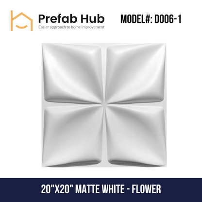 3D PVC Wall Panel - Flower Design
