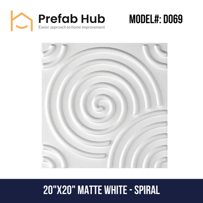 3D PVC Wall Panel - Spiral Design