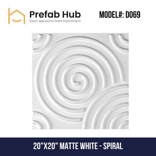 3D PVC Wall Panel - Spiral Design