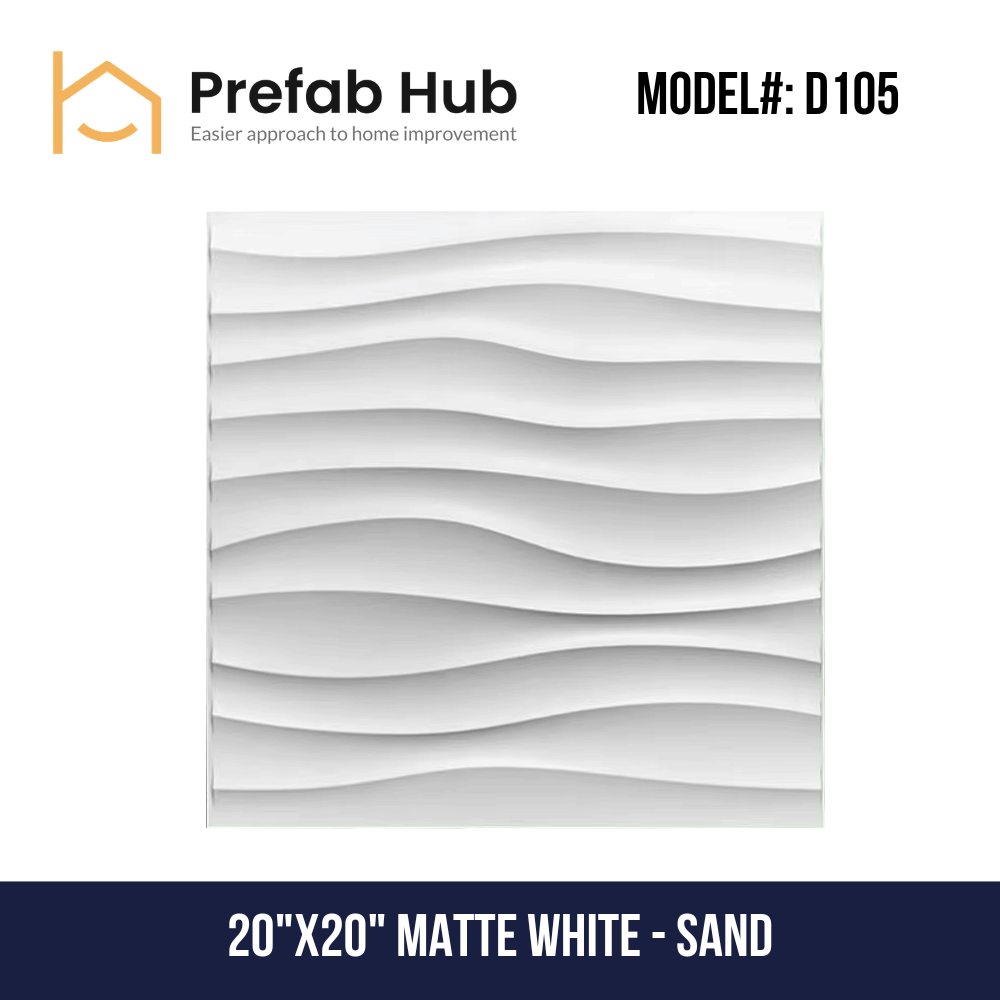 3D PVC Wall Panel - Sand Design